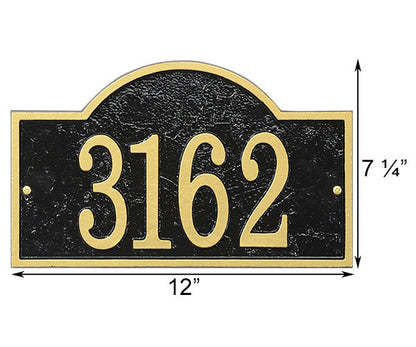 Whitehall Fast and Easy Arch Wall Plaque, Black/Gold