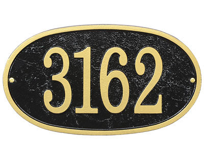 Whitehall Fast and Easy Oval Wall Plaque, Black/Gold