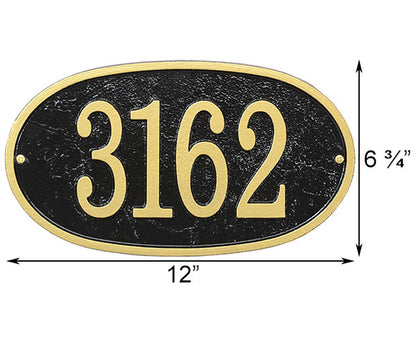 Whitehall Fast and Easy Oval Wall Plaque, Black/Gold