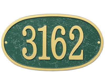 Whitehall Fast and Easy Oval Wall Plaque, Green/Gold