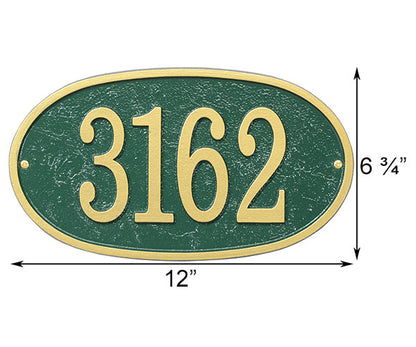 Whitehall Fast and Easy Oval Wall Plaque, Green/Gold