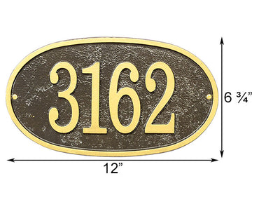 Whitehall Fast and Easy Oval Wall Plaque, Bronze/Gold