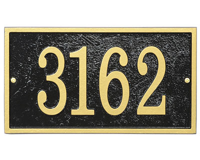 Whitehall Fast and Easy Rectangle Wall Plaque, Black/Gold