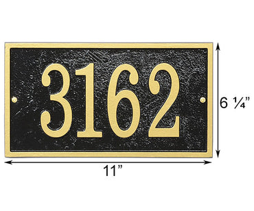 Whitehall Fast and Easy Rectangle Wall Plaque, Black/Gold