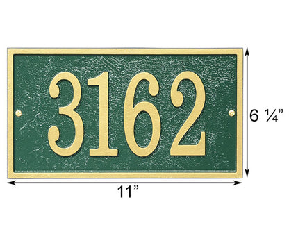 Whitehall Fast and Easy Rectangle Wall Plaque, Green/Gold