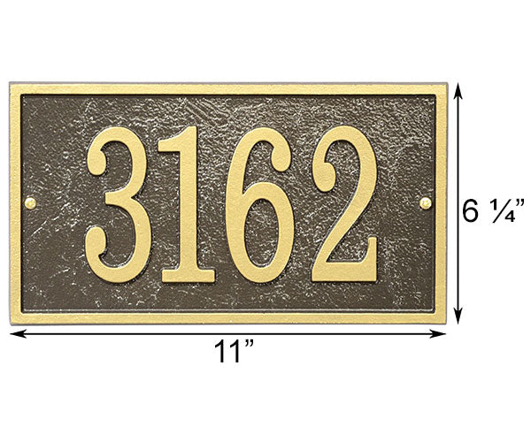 Whitehall Fast and Easy Rectangle Wall Plaque, Bronze/Gold