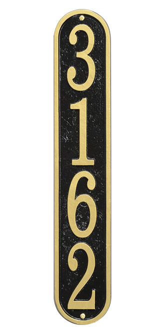 Whitehall Fast and Easy Vertical Wall Plaque, Black/Gold