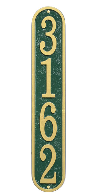 Whitehall Fast and Easy Vertical Wall Plaque, Green/Gold