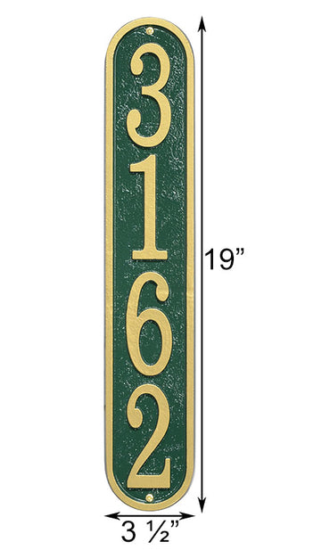 Whitehall Fast and Easy Vertical Wall Plaque, Green/Gold