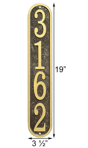 Whitehall Fast and Easy Vertical Wall Plaque, Bronze/Gold